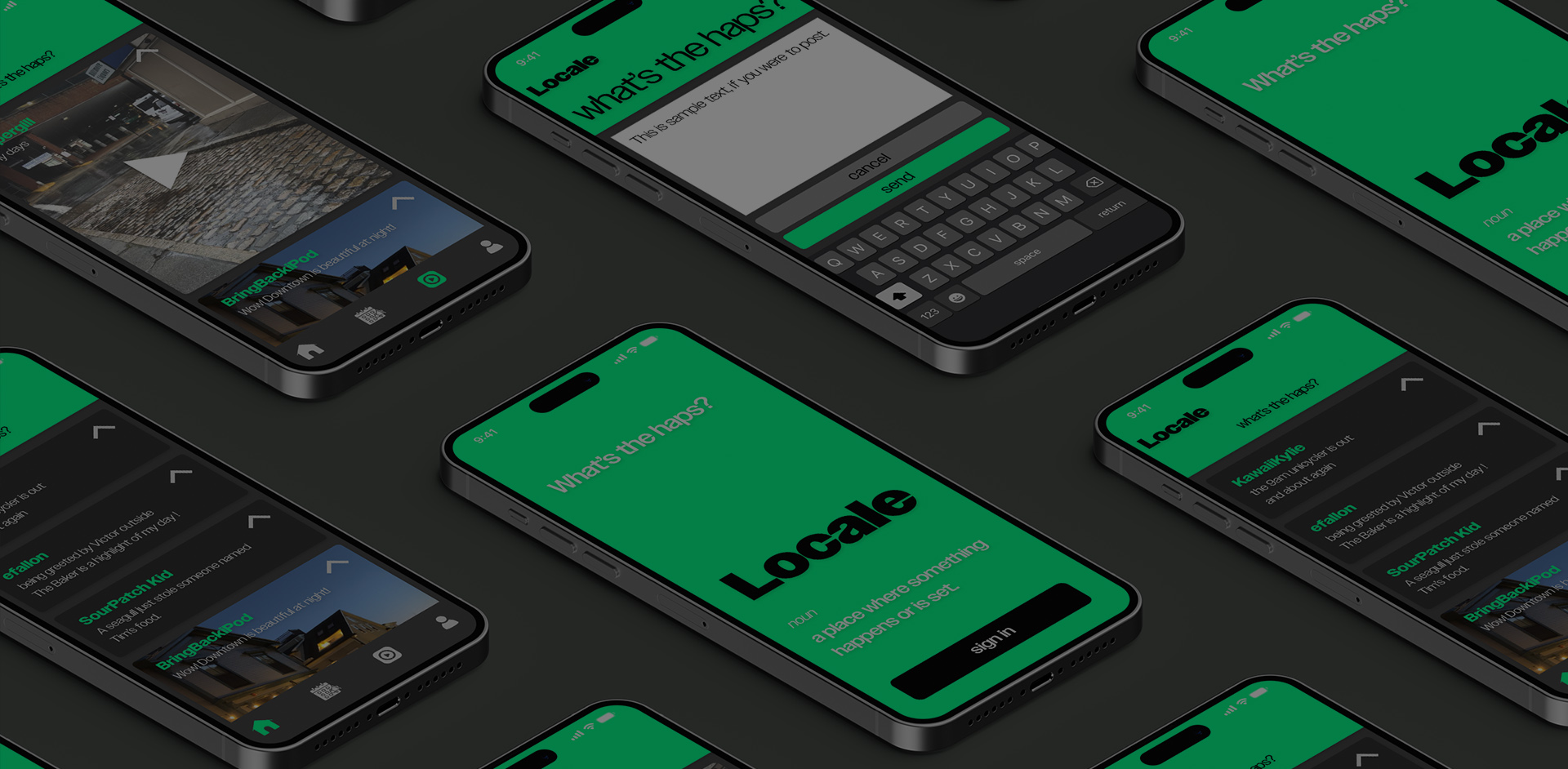 locale app mockup