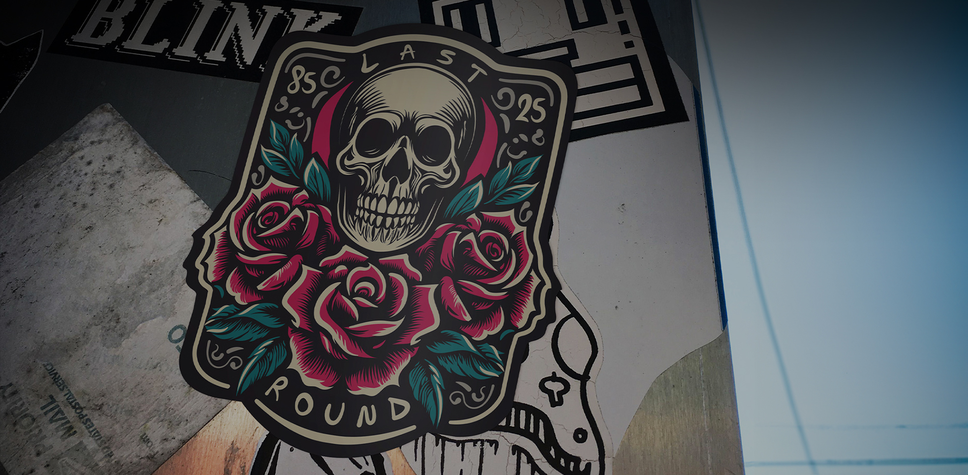 the last round logo sticker